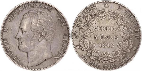 2 Thaler 黑森-达姆施塔特 (1806 - 1918) 銀 路德维希二世 (黑森大公)