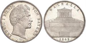 2 Thaler / 3.5 Gulden Royaume de Bavière (1806 - 1918) Argent Louis Ier de Bavière(1786 – 1868)