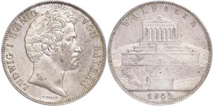 2 Thaler / 3.5 Gulden Royaume de Bavière (1806 - 1918) Argent Louis Ier de Bavière(1786 – 1868)