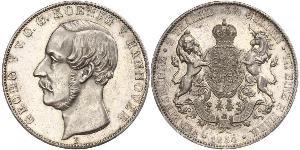 2 Thaler / 3.5 Gulden Royaume de Hanovre (1814 - 1866) Argent Georges V de Hanovre (1819 - 1878)