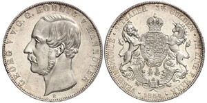 2 Thaler / 3.5 Gulden Royaume de Hanovre (1814 - 1866) Argent Georges V de Hanovre (1819 - 1878)