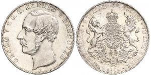 2 Thaler / 3.5 Gulden Royaume de Hanovre (1814 - 1866) Argent Georges V de Hanovre (1819 - 1878)