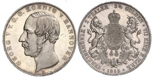 2 Thaler / 3.5 Gulden Royaume de Hanovre (1814 - 1866) Argent Georges V de Hanovre (1819 - 1878)