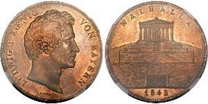 2 Thaler / 3.5 Gulden Regno di Baviera (1806 - 1918) Argento Ludovico I di Baviera (re)(1786 – 1868)