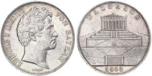 2 Thaler / 3.5 Gulden Regno di Baviera (1806 - 1918) Argento Ludovico I di Baviera (re)(1786 – 1868)