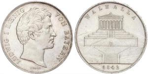 2 Thaler / 3.5 Gulden Regno di Baviera (1806 - 1918) Argento Ludovico I di Baviera (re)(1786 – 1868)