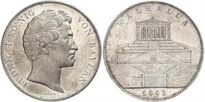 2 Thaler / 3.5 Gulden Regno di Baviera (1806 - 1918) Argento Ludovico I di Baviera (re)(1786 – 1868)