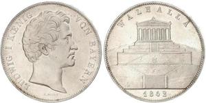 2 Thaler / 3.5 Gulden Regno di Baviera (1806 - 1918) Argento Ludovico I di Baviera (re)(1786 – 1868)