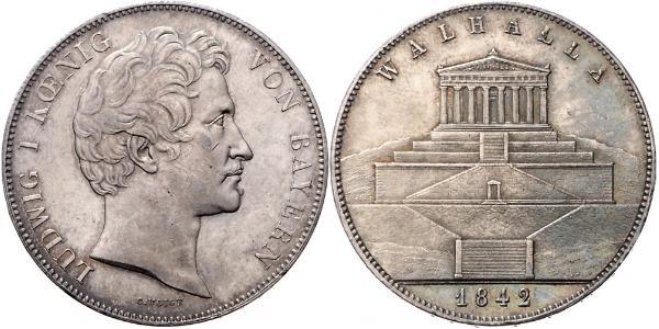2 Thaler / 3.5 Gulden Regno di Baviera (1806 - 1918) Argento Ludovico I di Baviera (re)(1786 – 1868)