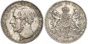 2 Thaler / 3.5 Gulden Regno di Hannover (1814 - 1866) Argento Giorgio V di Hannover (1819 - 1878)