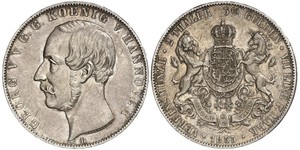 2 Thaler / 3.5 Gulden Regno di Hannover (1814 - 1866) Argento Giorgio V di Hannover (1819 - 1878)