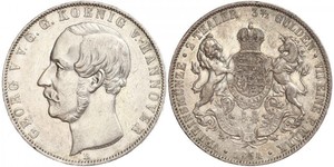 2 Thaler / 3.5 Gulden Regno di Hannover (1814 - 1866) Argento Giorgio V di Hannover (1819 - 1878)