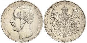 2 Thaler / 3.5 Gulden Regno di Hannover (1814 - 1866) Argento Giorgio V di Hannover (1819 - 1878)