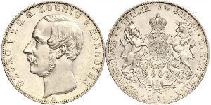 2 Thaler / 3.5 Gulden Regno di Hannover (1814 - 1866) Argento Giorgio V di Hannover (1819 - 1878)