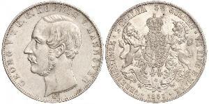 2 Thaler / 3.5 Gulden Regno di Hannover (1814 - 1866) Argento Giorgio V di Hannover (1819 - 1878)