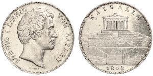 2 Thaler / 3.5 Gulden Reino de Baviera (1806 - 1918) Plata Luis I de Baviera(1786 – 1868)