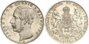 2 Thaler / 3.5 Gulden Reino de Hannover (1814 - 1866) Plata Jorge V de Hannover (1819 - 1878)