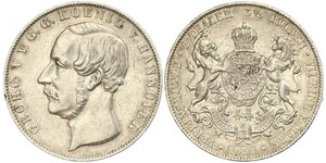 2 Thaler / 3.5 Gulden Königreich Hannover (1814 - 1866) Silber Georg V. (Hannover) (1819 - 1878)