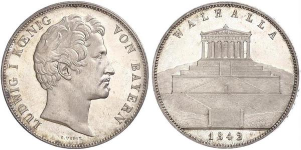 2 Thaler / 3.5 Gulden Kingdom of Bavaria (1806 - 1918) Silver Ludwig I of Bavaria (1786 – 1868)