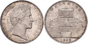 2 Thaler / 3.5 Gulden 巴伐利亞王國 (1806 - 1918) 銀 路德维希一世 (巴伐利亚)