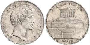 2 Thaler / 3.5 Gulden 巴伐利亞王國 (1806 - 1918) 銀 路德维希一世 (巴伐利亚)