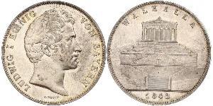 2 Thaler / 3.5 Gulden 巴伐利亞王國 (1806 - 1918) 銀 路德维希一世 (巴伐利亚)