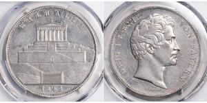 2 Thaler / 3.5 Gulden 巴伐利亞王國 (1806 - 1918) 銀 路德维希一世 (巴伐利亚)