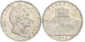 2 Thaler / 3.5 Gulden 巴伐利亞王國 (1806 - 1918) 銀 路德维希一世 (巴伐利亚)