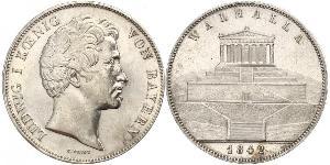 2 Thaler / 3.5 Gulden 巴伐利亞王國 (1806 - 1918) 銀 路德维希一世 (巴伐利亚)