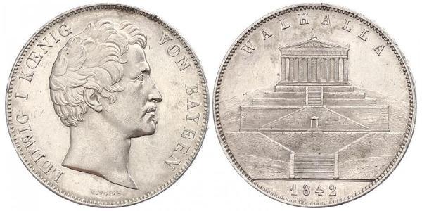 2 Thaler / 3.5 Gulden 巴伐利亞王國 (1806 - 1918) 銀 路德维希一世 (巴伐利亚)