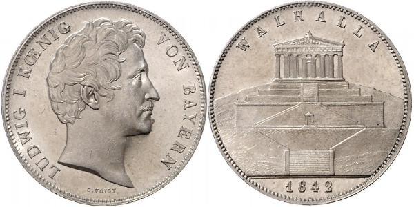 2 Thaler / 3.5 Gulden 巴伐利亞王國 (1806 - 1918) 銀 路德维希一世 (巴伐利亚)