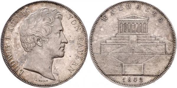 2 Thaler / 3.5 Gulden 巴伐利亞王國 (1806 - 1918) 銀 路德维希一世 (巴伐利亚)