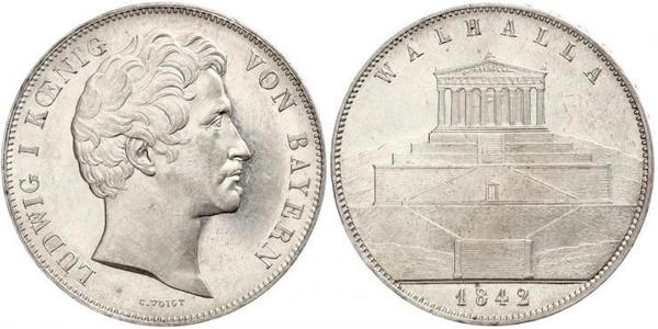 2 Thaler / 3.5 Gulden 巴伐利亞王國 (1806 - 1918) 銀 路德维希一世 (巴伐利亚)