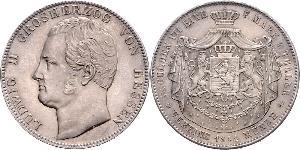 2 Thaler / 3½ Gulden Grand-duché de Hesse (1806 - 1918) Argent Louis II de Hesse