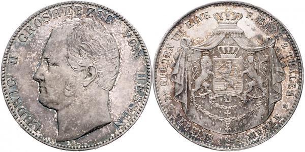 2 Thaler / 3½ Gulden Grand-duché de Hesse (1806 - 1918) Argent Louis II de Hesse