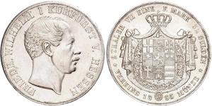 2 Thaler / 3½ Gulden Hesse-Darmstadt (1806 - 1918) Plata Federico Guillermo de Hesse-Kassel (1802 - 1875)