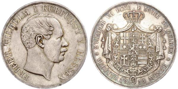 2 Thaler / 3½ Gulden Großherzogtum Hessen (1806 - 1918) Silber Friedrich Wilhelm I. (Hessen-Kassel) (1802 - 1875)