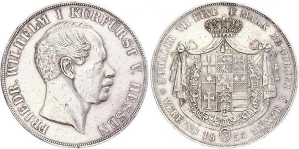 2 Thaler / 3½ Gulden Grand Duchy of Hesse (1806 - 1918) Silver Frederick William, Elector of Hesse (1802 - 1875)