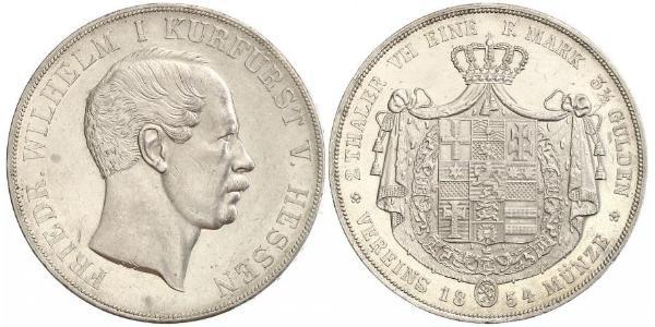 2 Thaler / 3½ Gulden Grand Duchy of Hesse (1806 - 1918) Silver Frederick William, Elector of Hesse (1802 - 1875)