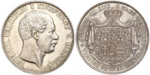 2 Thaler / 3½ Gulden 黑森-达姆施塔特 (1806 - 1918) 銀 弗里德里希·威廉 (黑森选侯) (1802 - 1875)