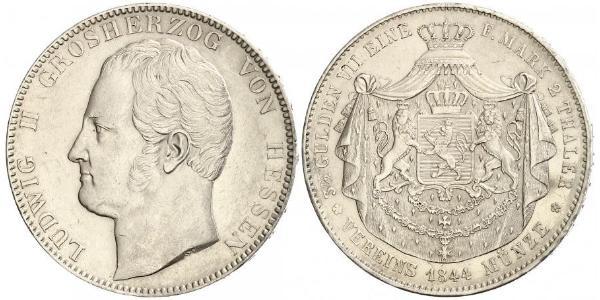 2 Thaler / 3½ Gulden 黑森-达姆施塔特 (1806 - 1918) 銀 路德维希二世 (黑森大公)