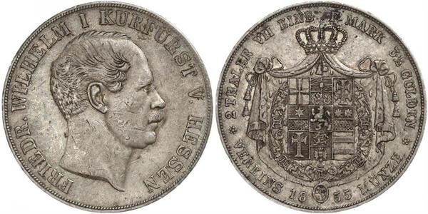 2 Thaler / 3½ Gulden 黑森-达姆施塔特 (1806 - 1918) 銀 弗里德里希·威廉 (黑森选侯) (1802 - 1875)