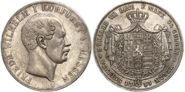 2 Thaler / 3½ Gulden 黑森-达姆施塔特 (1806 - 1918) 銀 弗里德里希·威廉 (黑森选侯) (1802 - 1875)