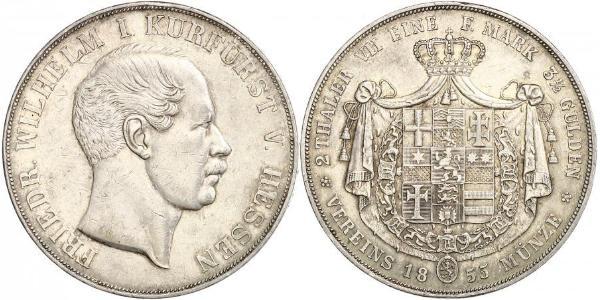 2 Thaler / 3½ Gulden 黑森-达姆施塔特 (1806 - 1918) 銀 弗里德里希·威廉 (黑森选侯) (1802 - 1875)