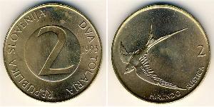 2 Tolar Slovenia Copper/Zinc 