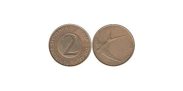 2 Tolar Slowenien Kupfer/Zink 