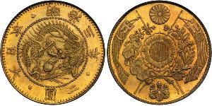 2 Yen Impero giapponese (1868-1947) Oro Meiji the Great (1852 - 1912)