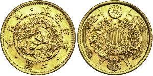 2 Yen Impero giapponese (1868-1947) Oro Meiji the Great (1852 - 1912)