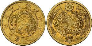 2 Yen Impero giapponese (1868-1947) Oro Meiji the Great (1852 - 1912)
