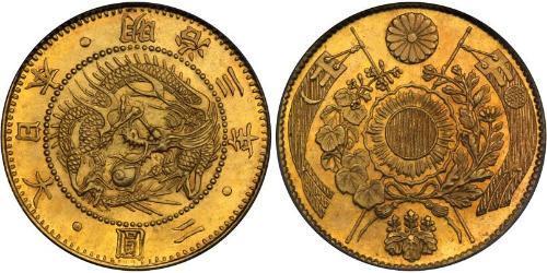 2 Yen Impero giapponese (1868-1947) Oro Meiji the Great (1852 - 1912)